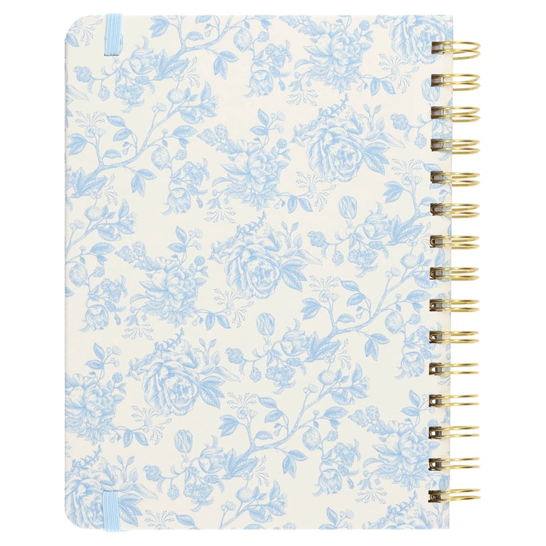 Spiral Journal, Light Blue Floral, 192 Pages photo 7