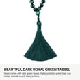 thumbnail image 3 of Tasbih Green Tiger Eye 8mm Stone - 99 Prayer Beads with Dark Royal Green Tassel, 3 of 5