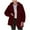 Wine, variant on CHUMUD Womens Fuzzy Fleece Jacket Zip Up Sherpa Coats Lapel Long Sleeve Thickened Cardigan Winter Warm Outwear with Pockets