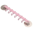 thumbnail image 2 of Needhep Door Hanger Hook Hanging Bath Towels Door Hook Stainless Holder For Hanging Towel Removable Small Suction Cups For Kitchen Black Coat Hooks Wall Mounted With Screws, For Hanging Hat (Pink), 2 of 3