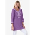 thumbnail image 2 of Woman Within Plus Size Embroidered Knit Tunic, 2 of 6