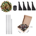 thumbnail image 6 of Artificial Christmas Tree 5ft Popup Collapsible Christmas Sequin Tinsel With Stand Christmas Home Party Decorations, 6 of 6