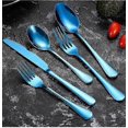 thumbnail image 1 of Stainless Steel Cutlery Set with Titanium Coating, 1 Set - Blue, 1 of 2