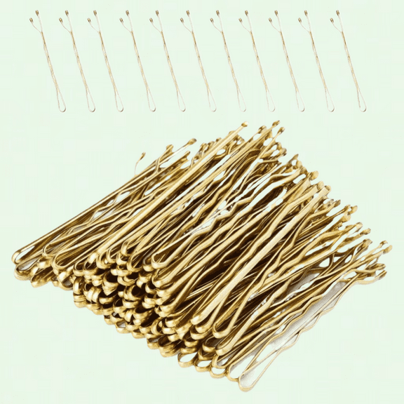 Blonde Bobby Pins, 120 Pcs Hair Pins Hair Grips Blonde for Women with Box (5 cm/2 Inches)