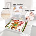 thumbnail image 4 of Christmas Drying Mat for Kitchen Counter 16" X 18" Gingerbread Dish Drying Mat for Kitchen Decor Gold Bells and flowers Xmas Drying Mats For Home Counter Drying Mats For Dishes Dish Mat Drying Mat, 4 of 7