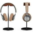 thumbnail image 2 of Headphone Stand, Walnut Wood & Aluminum Headset Stand, Nature Walnut Gaming Headset Holder With Solid Heavy Base For All Headphone Sizes, 2 of 4