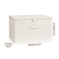 thumbnail image 3 of Weloille Home Large Capacity Foldable Storage Box 1 Piece, Beige Zippered Storage Container for Clothes and Toys, and Spacious Storage Box for Organization, 3 of 6