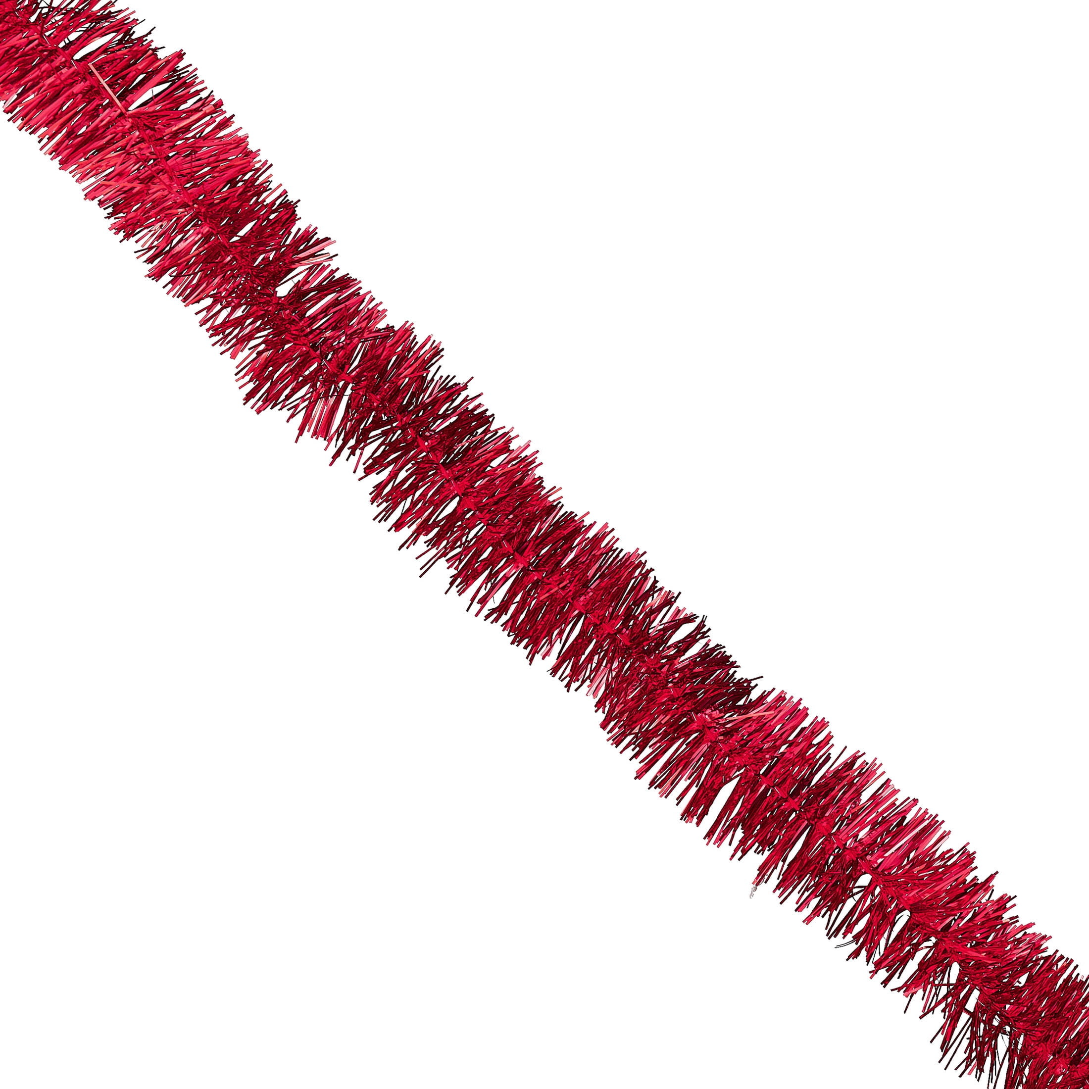 Tinsel Christmas Garland, Red, 12', by Holiday Time