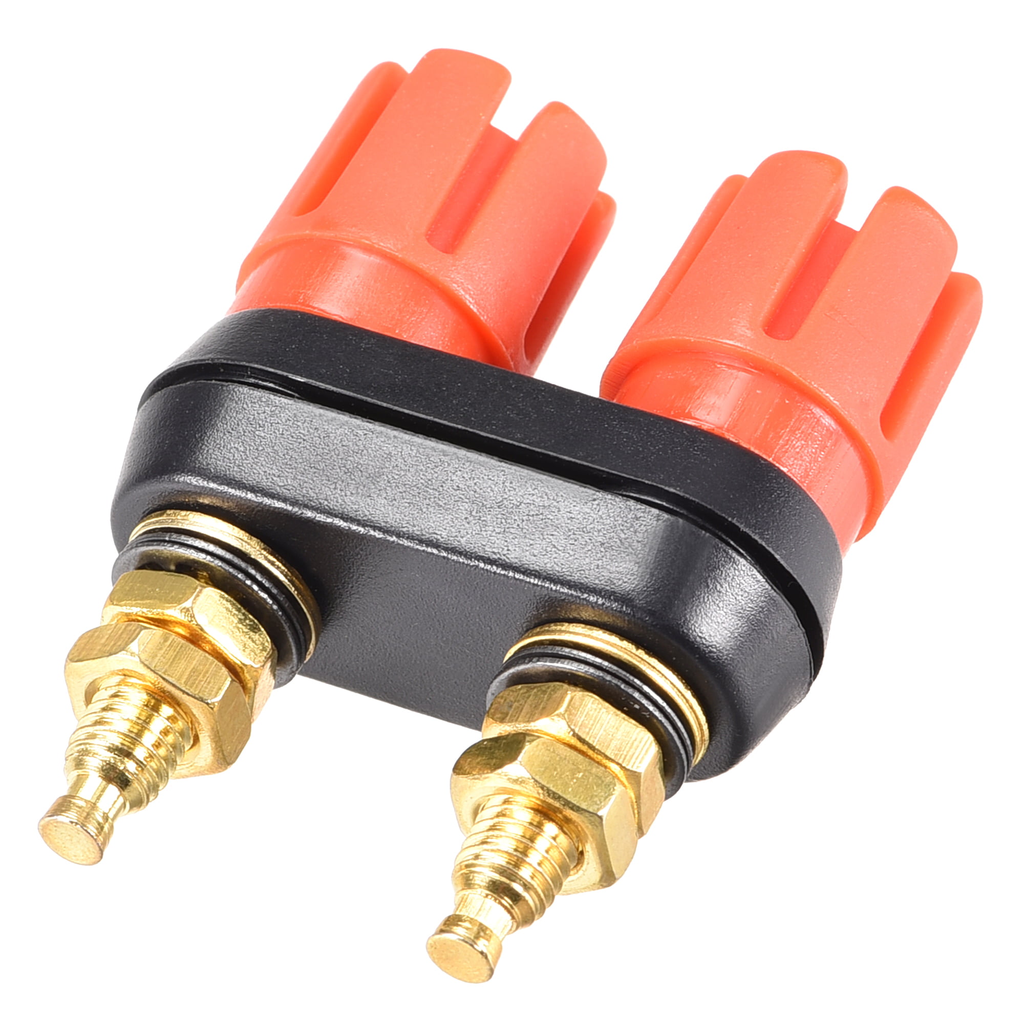 DUAL GOLD PLATED SPEAKER/SUB TERMINAL BANANA PLUG JACK UP TO 8 GAUGE WIRE 