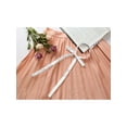 thumbnail image 4 of INSPIRE CHIC Women's Long Self Tied Bowtie Solid Color Adjustable Neck Elegant Bow Tie White One Size, 4 of 5