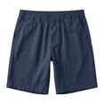 thumbnail image 5 of VV AVEORS Plus Size Men'S Relaxed Fit Cargo Shorts Casual Elastic Waist Summer Solid Color Shorts With Back Patch Pocket Navy 3XL, 5 of 5