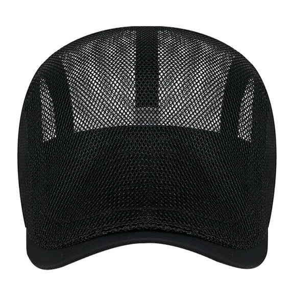 Mesh Beret Hat Mesh News Boy Cap Mesh Breathable Summer Cap Adjustable Newsboy Beret Cap Cabbie Flat Cap Unisex Mesh Beret Cap
