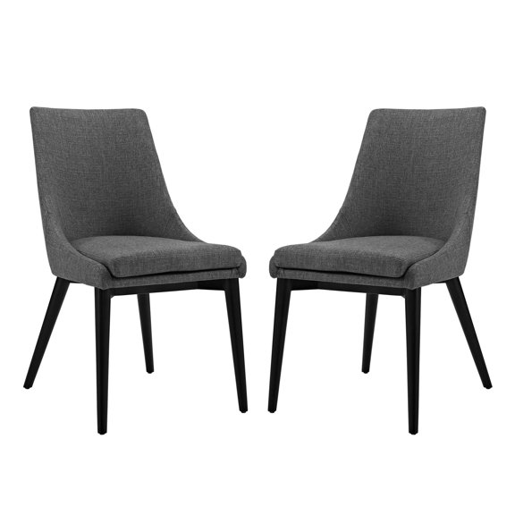 Modern Contemporary Urban Design Kitchen Room Dining Side Chair, Grey Gray, Fabric