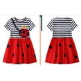 thumbnail image 5 of Bellafa Toddler Kids Short Sleeve Cotton Dresses For 2-7 Years Girls Appliques Jersey Dress Summer Sundress Snail 5T, 5 of 5