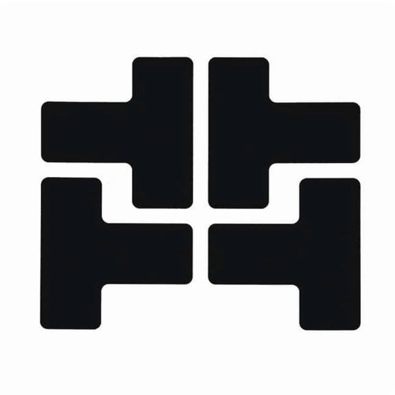 Brady Floor Tape,Black,2 inx5 in,T,PK20 104440