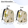 thumbnail image 4 of Balery Gnomes Bees And Sunflowers Vintage Canvas Backpack for Men and Women - Large Capacity, Durable Travel Laptop Bag for School, Work, Hiking, and Outdoor Activities, 4 of 7