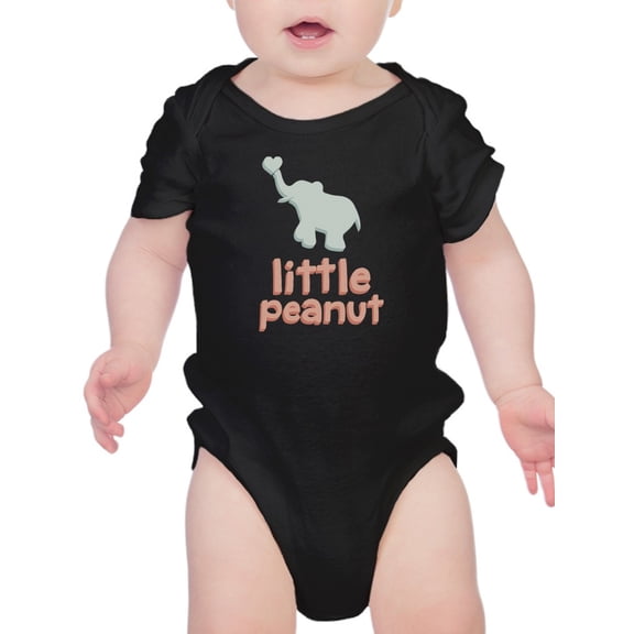 Little Peanut, Cute Elephant Bodysuit Infant -Smartprints Designs, Newborn