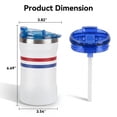 thumbnail image 4 of Ozark Trail 16oz Ceramic Lined Stainless Steel Can Tumbler with 2-in-1 Lid,Red and Blue stripe, 4 of 15