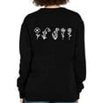 thumbnail image 3 of POINTERTECK Femmes Automne et Hiver Mode Décontractée Couleur Unie Col Rond Sweat à Capuche Imprimé Drôle à Manches Longues, 3 of 6