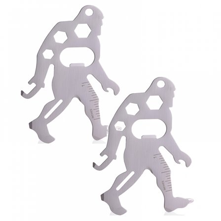 LAMIRO 2 Pack Fun Multitools - Unique Gifts for Dad,Hand Tools for Father's Day,DIY Camping Accessories,Multitools for Men,Unique Gifts for Dad,Camping Accessories,Birthday Gift,Silver