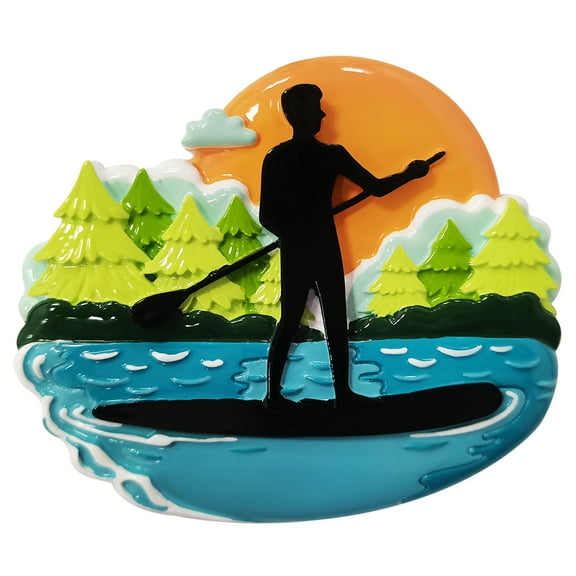 Paddle Board (Male) Personalized Christmas Ornament Do-It-Yourself