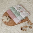thumbnail image 5 of Gllquen Baby Adjustable Easy Swaddle Blanket 100% Organic Cotton Newborn Wrap, 3 Pack for 0-3 Months Infants, Find Spring, 5 of 9