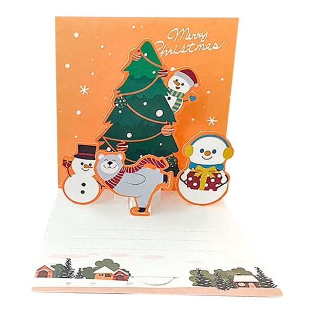 Tarjeta de Felicitación Ganfancp Navidad Tridimensional Mini Estudiantes