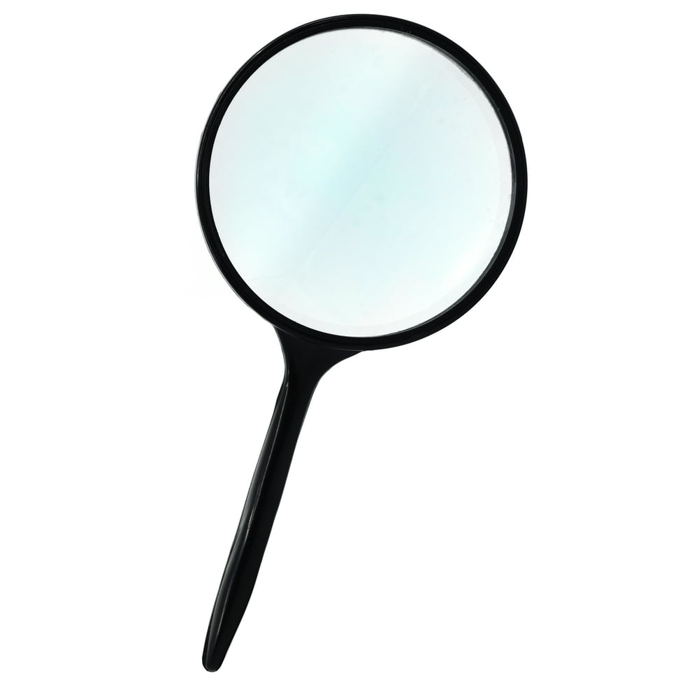Magnifying Glass, 4" (100mm) Diameter Unbreakable Plastic Mount with