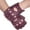 Burgundy, variant on Genuine Leather Half Finger Driving Gloves With Knuckle Holes For Men