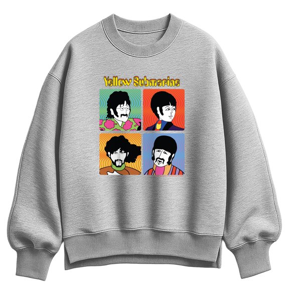 The Beatles - Trippy Times Women's Oversized Fleece Crew Sweatshirt
