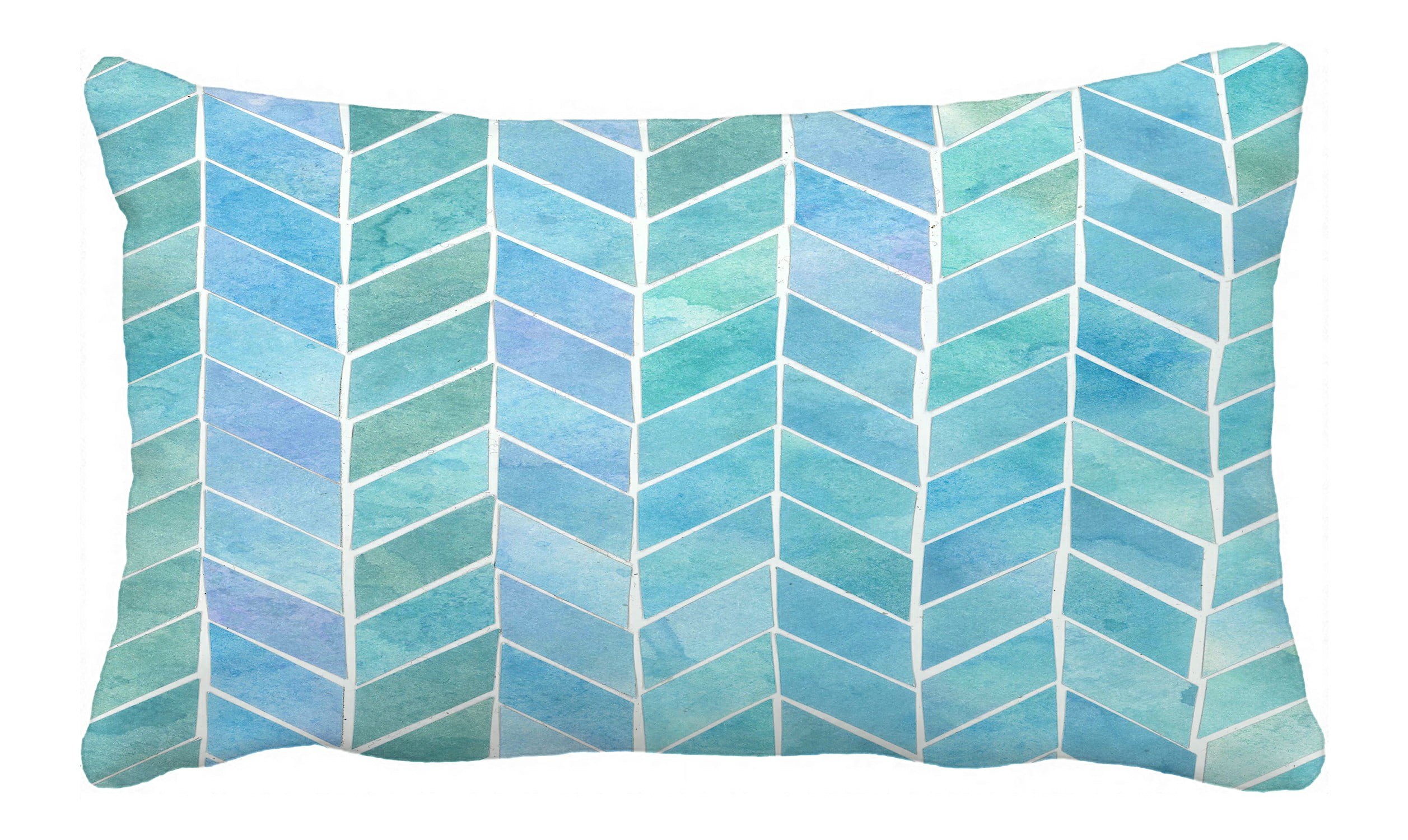 Herringbone Teal Pillow Case Cover Protector Bed 50x75 Cm 特別セーフ