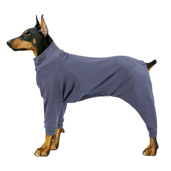 TELOLY Dog Onesie,Warm Lining Dog Pajamas Medium Size Dog,Cold-Weather Shield Dog Winter Coat,Blue,XL