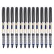 thumbnail image 2 of 12Pcs Rollerball Pen ABS Plastic Shell Straight Liquid 0.5mm Needle Type Office Stationery(Needle Type Head Blue ), 2 of 3