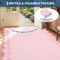thumbnail image 5 of Hasoo 9' x 12' Pink Scalloped Washable Neutral Area Rug for Living Room Modern Geometric Accent Throw Carpet for Bedroom Non-Slip Floor Cover Room Home Decor, 5 of 7