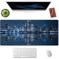 thumbnail image 3 of Extended Gaming Mouse Pad (35.4x15.7 in), Large Non-Slip Rubber Base Mousepad with Stitched Edges, Waterproof Keyboard Mouse Mat Desk Pad for Work, Game, Office, Home - Chicago Skyline, 3 of 5