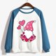 thumbnail image 3 of Gibobby Sudadera sin capucha y ocio Sudadera con capucha informal sin sombrero con cuello redondo y mangas raglán con estampado divertido del día de San Valentín para mujer 12(Azul, XL), 3 of 5