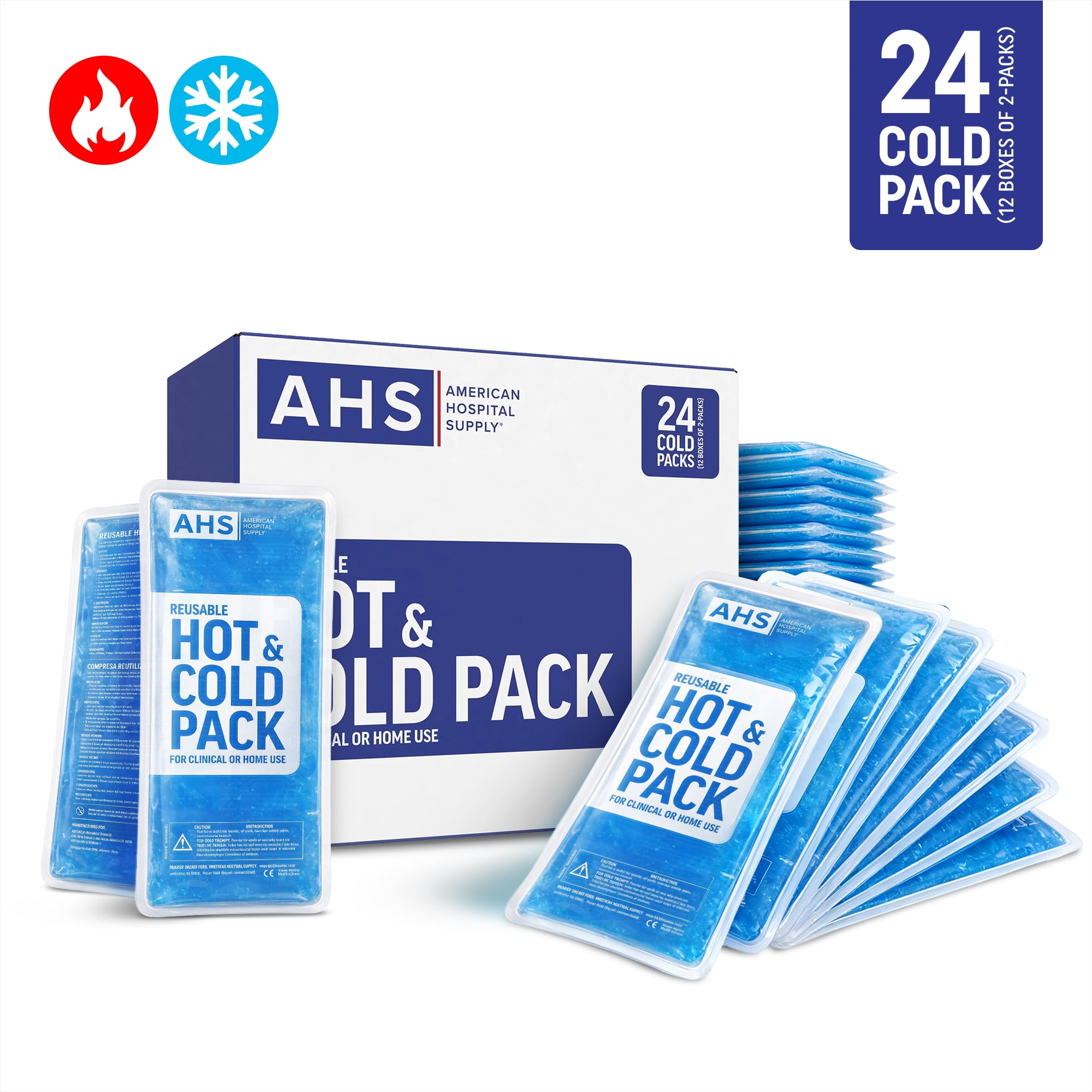 American Hospital Supply | Reusable Hot and Cold Pack | Case of 12 Pairs (24 Each)