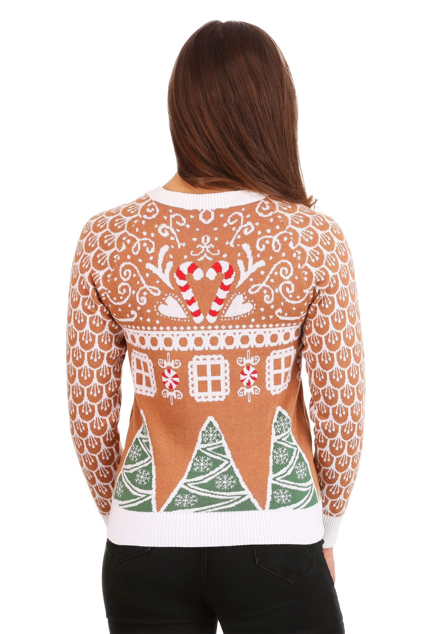 gingerbread house sweater