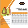 thumbnail image 6 of Pioneer Hi Vis Waterproof Heavy Duty Rainsuit - Hooded Rain Jacket and Bib Pants - 210D Oxford Poly/PVC - Orange, 6 of 9