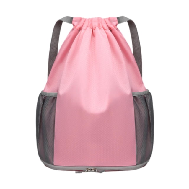 Bolsa de natación, bolsa de gimnasio, mochila portátil, resistente al agua, organizador con correa ajustable Rosa