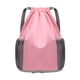 thumbnail image 1 of Mochila con cordón para natación, ligera y ajustable, con bolsillo para artículos húmedos. Rosa, 1 of 9