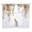 Brown White, variant on Orange Eucalyptus Leaves Semi Sheer Window Curtains 84 Inches Long, Weeping Spring Botanical Summer Rod Pocket Voile Silky Chiffon Curtain Light Filtering Drapes for Living Room, 52"x84", 2 Panels