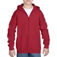 thumbnail image 2 of Gildan Yth Zip Hood Cardinal, 2 of 2