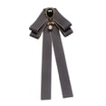 thumbnail image 1 of Cinta Pajarita Broche Bowknot Broche Pin Pajaritas Elegante Abalorio Decorativo Jabot s preatadas para mujer Camisa Dama de boda Uso Gris Salvador broche de pajarita, 1 of 10