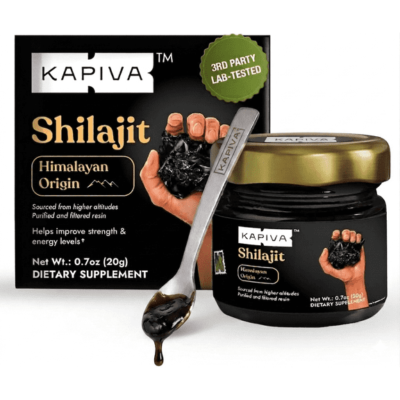 Kapiva Himalayan Shilajit Resin 20g | 45 Days Supply |  70% Fulvic Acid, 80+ Minerals, Energy & Vitality Support | For men and Women