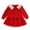 #076-Red, variant on AUNVITO Girls Knit Sweater Set 2-Piece Outfit Autumn Winter Warm Top & Skirt Round Neck Long Sleeve Polyester Casual Two-Piece Set with Blouse and Pleated Skirt 1-8Y