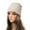 Beige, variant on Unisex Thickened Beanie Chunky Soft Stretch Cable Knit Warm Fuzzy Lined Skully Beanie Solid Color Soft Fashionable Warm Coarse Hat For Women Men