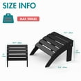 thumbnail image 2 of Hidpriva Outdoor Adirondack Ottoman, HDPE Weather Resistant Folding Footstool for Patio Pool Porch Lawn, Black, 2 of 7