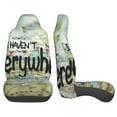 thumbnail image 3 of Honeii I Haven't Been Everywhere But Its On My List Print Car Seat Covers 2 Pieces, Full Set Universal Seat Covers for Cars, Waterproof Auto Seat Protectors, 3 of 7