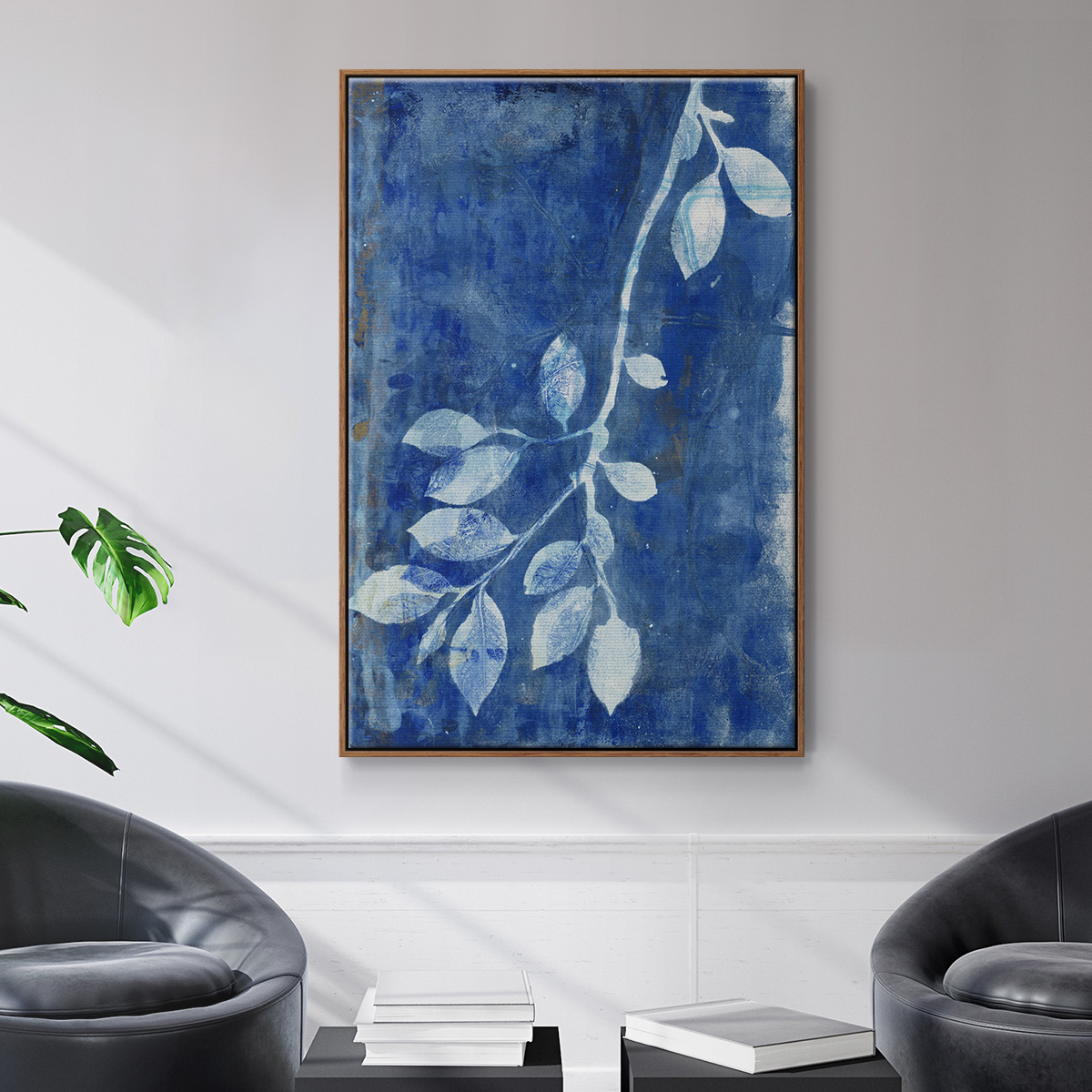 Branching Out XIX Framed Premium Gallery Wrapped Canvas - Ready to Hang - 25 x 37 - Walnut Floating Frame